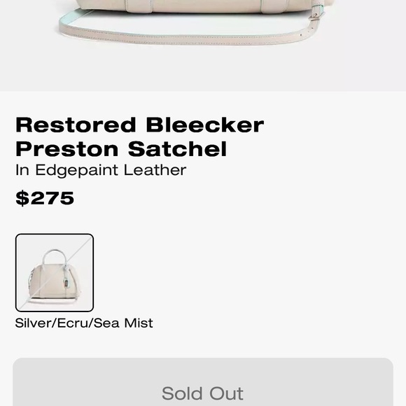 Coach Restored Bleecker Preston Satchel — Light Beige with Mint Trim - Picture 11 of 11